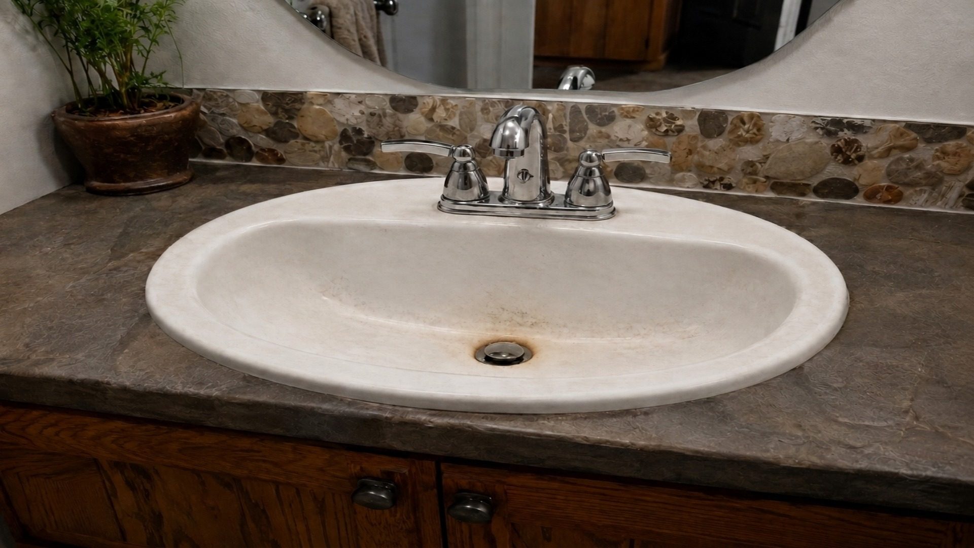 Before: sink prior to Bath Professional refinishing